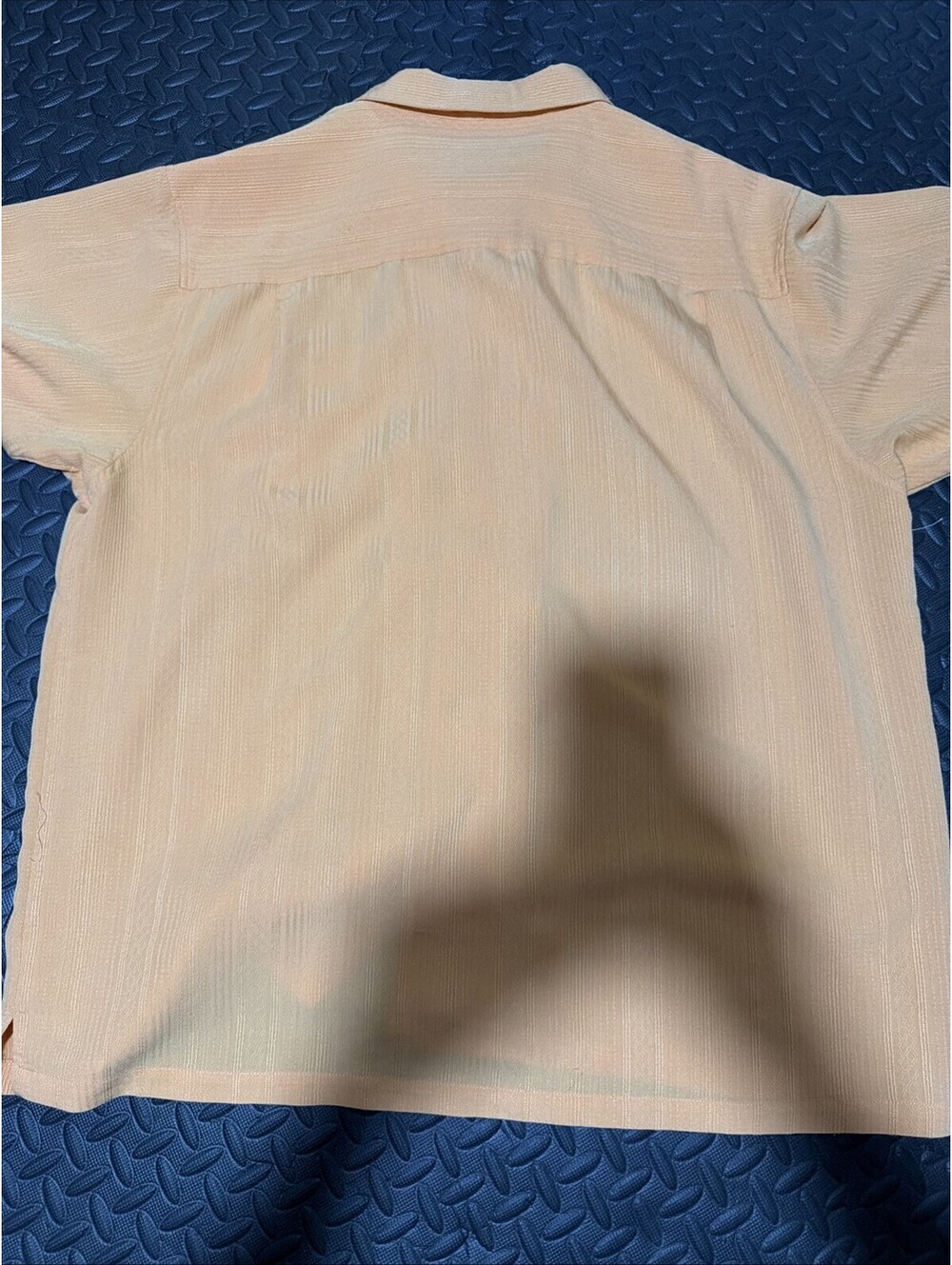 Joe Marlin Mens XL Peach Camp Shirt Rayon Blend Button Front Casual - Picture 8 of 9